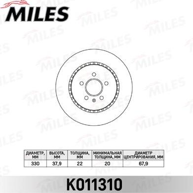 Miles K011310 - Disque de frein cwaw.fr