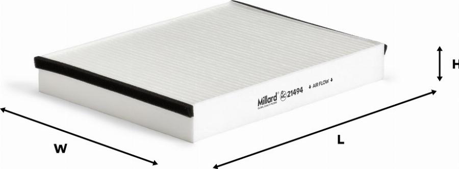 Millard FILTERS MC-21494 - Filtre, air de l'habitacle cwaw.fr