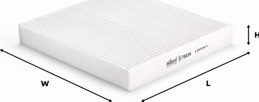 Millard FILTERS MC-78034 - Filtre, air de l'habitacle cwaw.fr