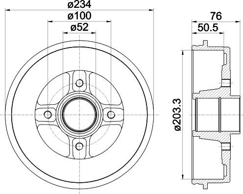 Mintex MBD044 - Tambour de frein cwaw.fr