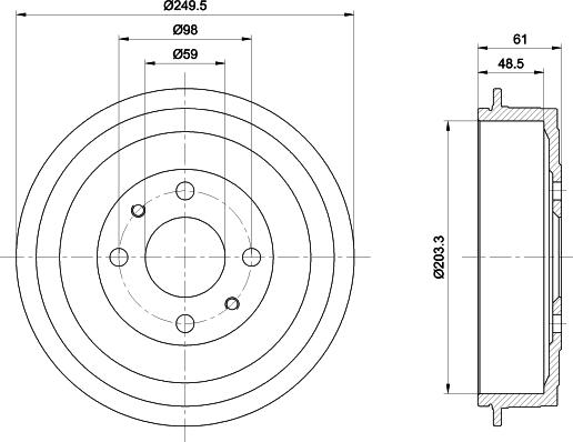 Mintex MBD051 - Tambour de frein cwaw.fr