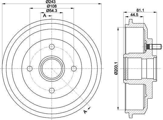 Mintex MBD064 - Tambour de frein cwaw.fr