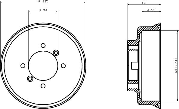 Mintex MBD007 - Tambour de frein cwaw.fr