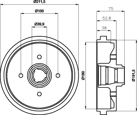 Mintex MBD014 - Tambour de frein cwaw.fr