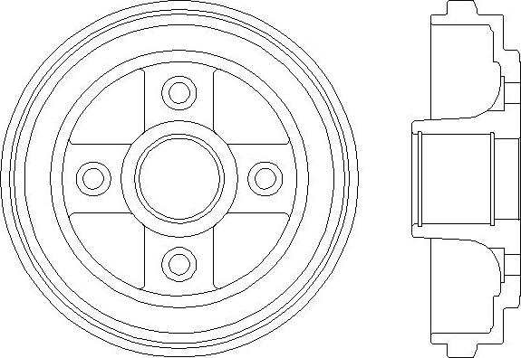 Mintex MBD198 - Tambour de frein cwaw.fr