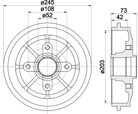 Mintex MBD304 - Tambour de frein cwaw.fr