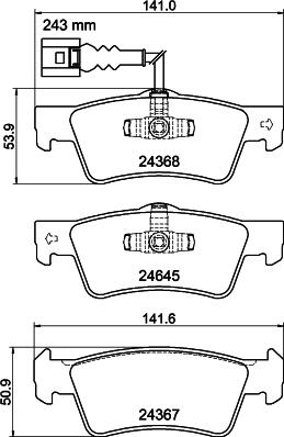 Mintex MDB4316 - Kit de plaquettes de frein, frein à disque cwaw.fr