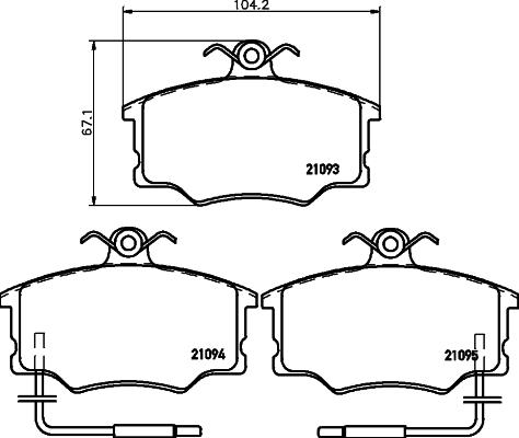 Mintex MDB1491 - Kit de plaquettes de frein, frein à disque cwaw.fr