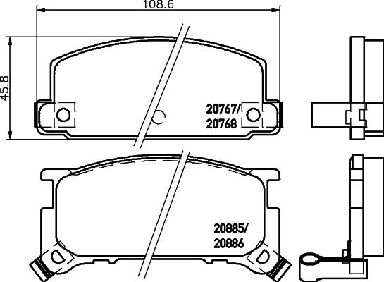 Mintex MDB1515 - Kit de plaquettes de frein, frein à disque cwaw.fr