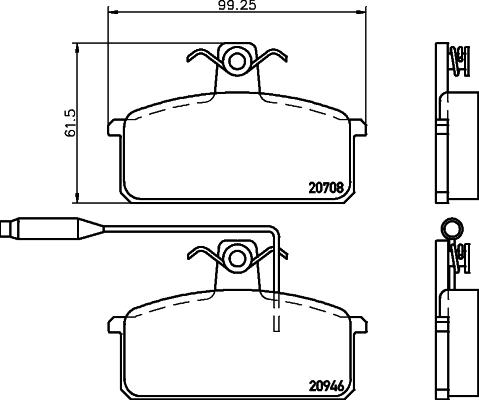 Mintex MDB1528 - Kit de plaquettes de frein, frein à disque cwaw.fr