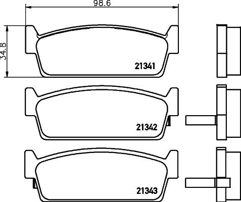 Mintex MDB1576 - Kit de plaquettes de frein, frein à disque cwaw.fr