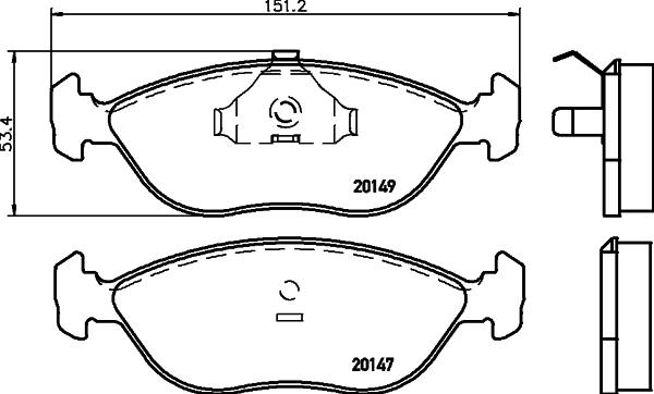 Mintex MDB1640 - Kit de plaquettes de frein, frein à disque cwaw.fr