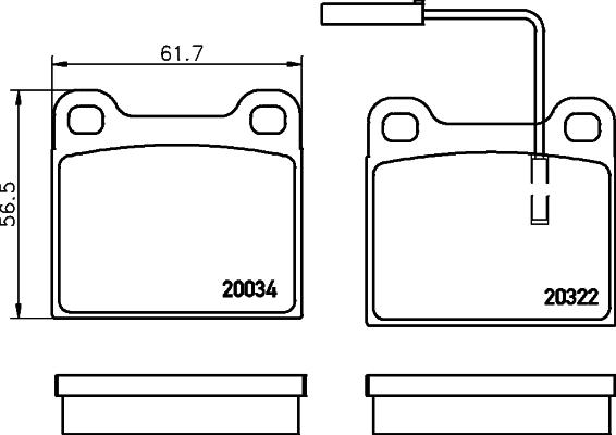 Mintex MDB1617 - Kit de plaquettes de frein, frein à disque cwaw.fr