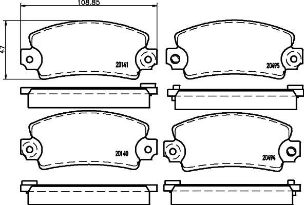 Mintex MDB1151 - Kit de plaquettes de frein, frein à disque cwaw.fr