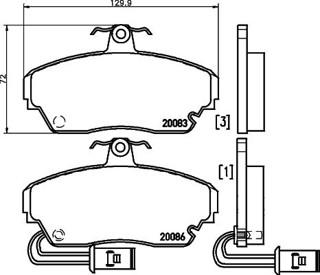 Optimal 9499 - Kit de plaquettes de frein, frein à disque cwaw.fr