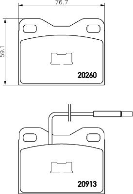 Mintex MDB1304 - Kit de plaquettes de frein, frein à disque cwaw.fr