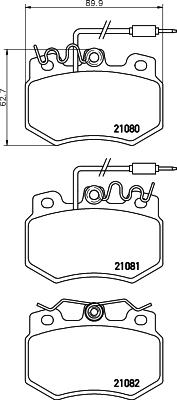 Mintex MDB1300 - Kit de plaquettes de frein, frein à disque cwaw.fr