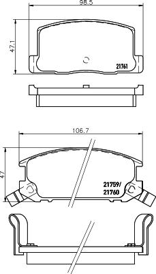 Mintex MDB1325 - Kit de plaquettes de frein, frein à disque cwaw.fr