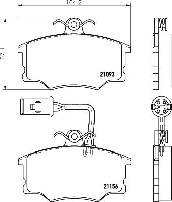 Mintex MDB1373 - Kit de plaquettes de frein, frein à disque cwaw.fr