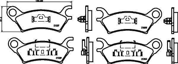 Mintex MDB1249 - Kit de plaquettes de frein, frein à disque cwaw.fr