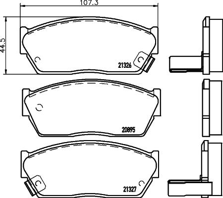 Mintex MDB1244 - Kit de plaquettes de frein, frein à disque cwaw.fr