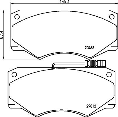 Mintex MDB1245 - Kit de plaquettes de frein, frein à disque cwaw.fr