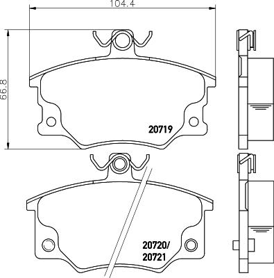 Mintex MDB1257 - Kit de plaquettes de frein, frein à disque cwaw.fr