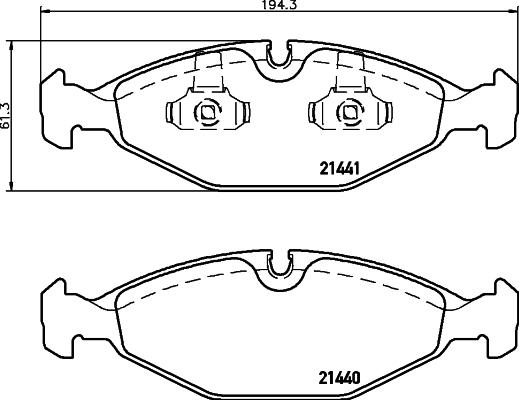 Mintex MDB1753 - Kit de plaquettes de frein, frein à disque cwaw.fr