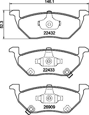 Mintex MDB84265 - Kit de plaquettes de frein, frein à disque cwaw.fr