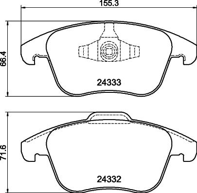 Mintex MDB83485 - Kit de plaquettes de frein, frein à disque cwaw.fr