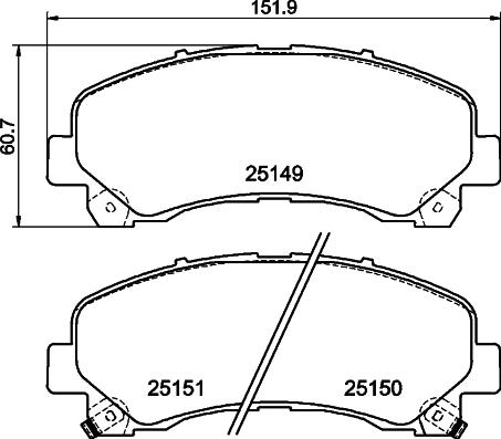 Mintex MDB83185 - Kit de plaquettes de frein, frein à disque cwaw.fr