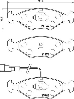 Mintex MDB3436 - Kit de plaquettes de frein, frein à disque cwaw.fr