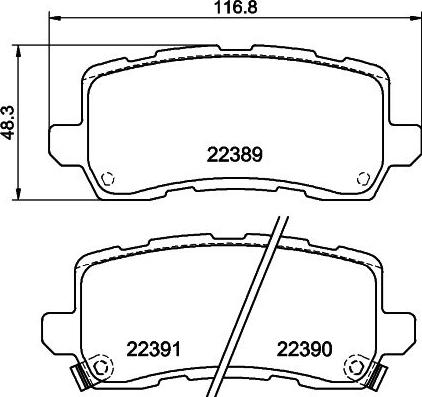 Mintex MDB3843 - Kit de plaquettes de frein, frein à disque cwaw.fr