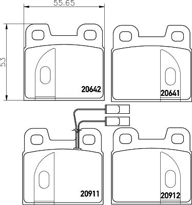 Mintex MDB2463 - Kit de plaquettes de frein, frein à disque cwaw.fr