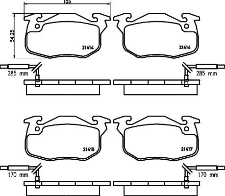 Mintex MDB2514 - Kit de plaquettes de frein, frein à disque cwaw.fr