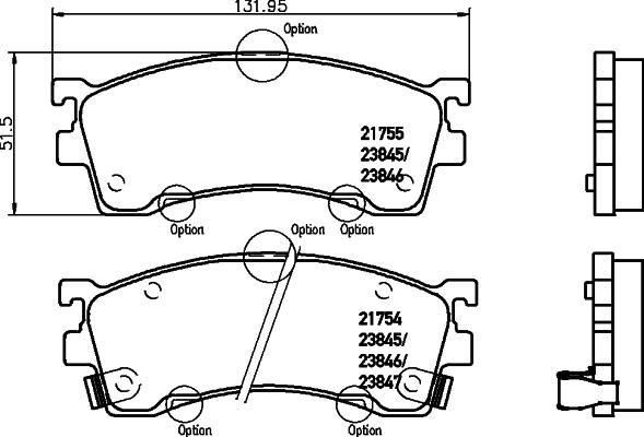 Mintex MDB2054 - Kit de plaquettes de frein, frein à disque cwaw.fr