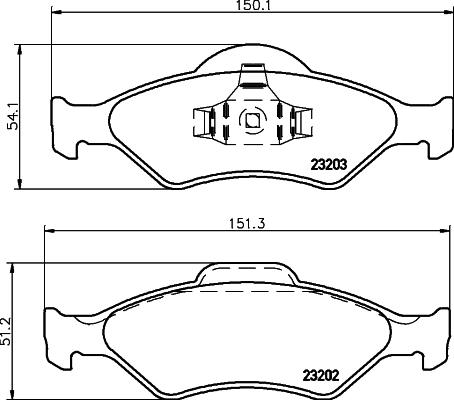 Mintex MDB2060 - Kit de plaquettes de frein, frein à disque cwaw.fr