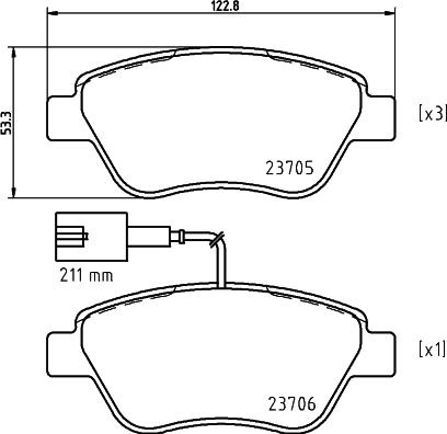 FTE 9001020 - Kit de plaquettes de frein, frein à disque cwaw.fr