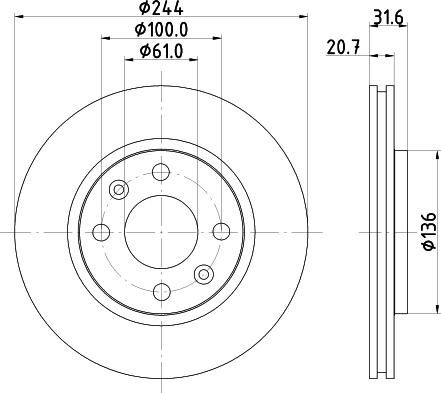 Mintex MDC421 - Disque de frein cwaw.fr