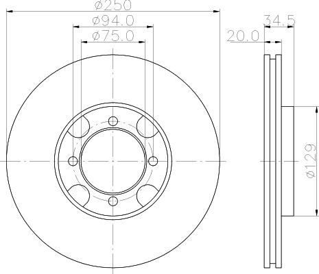 Mintex MDC580 - Disque de frein cwaw.fr