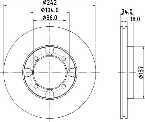 Mintex MDC587 - Disque de frein cwaw.fr