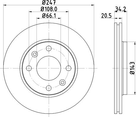 Mintex MDC532C - Disque de frein cwaw.fr