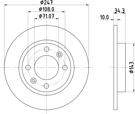 Mintex MDC699 - Disque de frein cwaw.fr