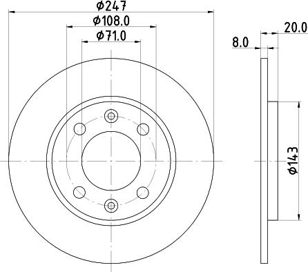 Mintex MDC698 - Disque de frein cwaw.fr