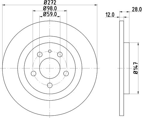 Mintex MDC1599 - Disque de frein cwaw.fr