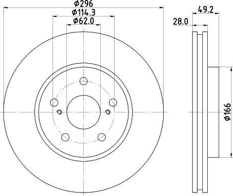 Mintex MDC1564 - Disque de frein cwaw.fr