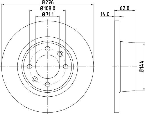 Mintex MDC1521 - Disque de frein cwaw.fr