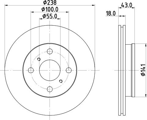 Mintex MDC1044 - Disque de frein cwaw.fr