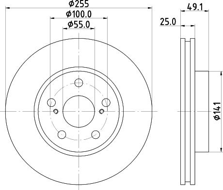 Mintex MDC1025 - Disque de frein cwaw.fr