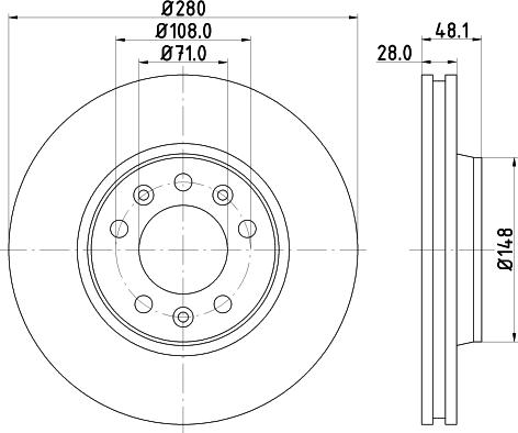 Mintex MDC1844 - Disque de frein cwaw.fr